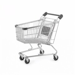 shopping cart isolated on white