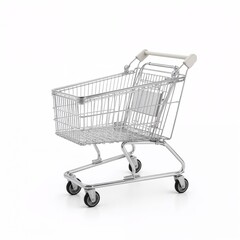 shopping cart isolated on white