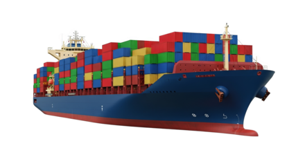 Container Ship Cargo Vessel At Sea