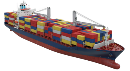 Container Ship Cargo Vessel 3d Render
