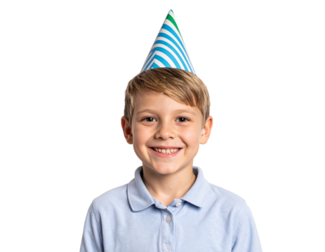 happy boy with a hat