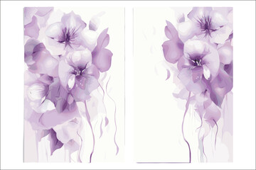 Elegant Watercolor Floral Frame Invitation Card Design