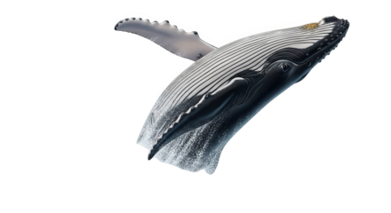 Humpback Whale Breaching Ocean Wildlife Art