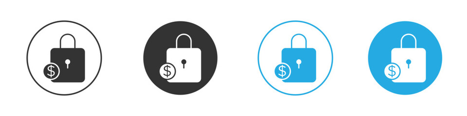 Shopping Bag Icon Variations Isolated on White Background