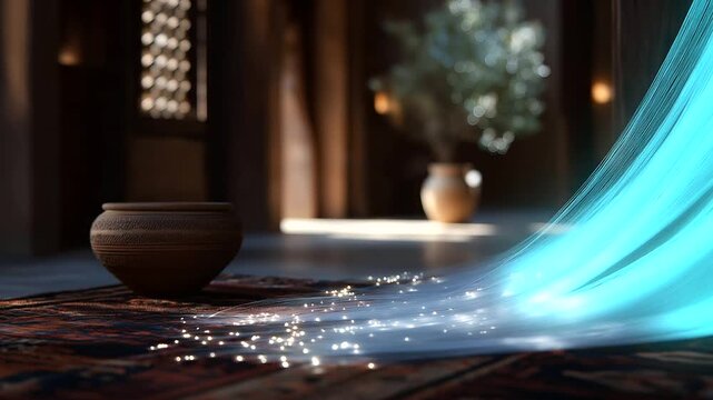 Cultural Embroidery with Silk Thread in Natural Light