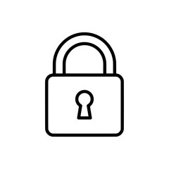 Simple, secure padlock icon symbolizing protection and access control for digital or physical assets