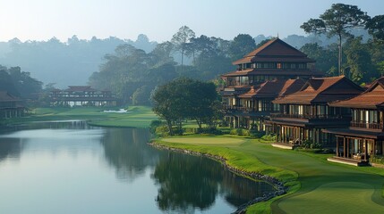 Serene Golf Resort nestled in Lush Greenery