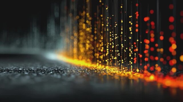 Abstract Data Flow:  Vibrant lines of data flow, illustrating the intricate connectivity and communication in a technology-driven world, showcasing the dynamism of the digital age.