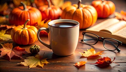 Autumn Leaves and Coffee Mug