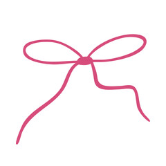 Delicate bow isolated on white. Perfect for decoration of handicrafts, feminine brand, wedding invitations