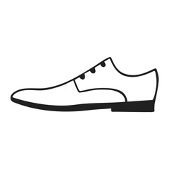 Scribble male shoe Perfect for decorate a shoe store or shoe repair
