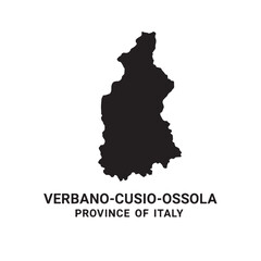 Verbano-Cusio-Ossola Province Map Vector Silhouette
