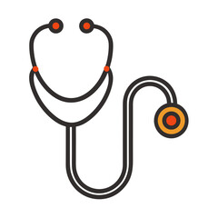 stethoscope on a white