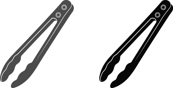 Various kitchen tongs vector illustration clipart image