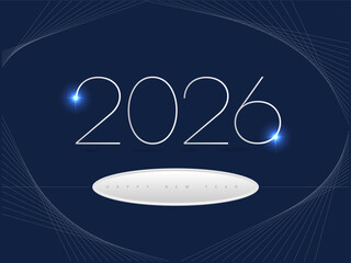 2026 Typography Template Layout Design, Typography Flat Design. 2026 Trends Business Diary Cover for 2026 with Wishes. Brochure, banner design template. Vector image