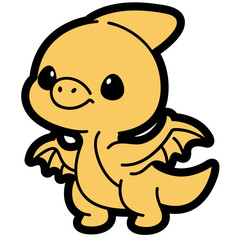 cute cartoon pterodactyl dinosaur - layered cut file - prehistoric dino sticker © giulia