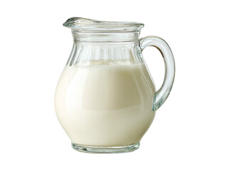 Fresh Milk in Glass Pitcher Dairy Product