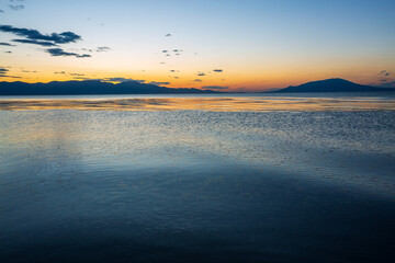 Morning scenery of Sayram Lake, Xinjiang, China

