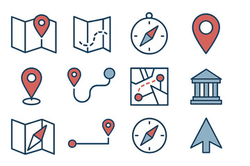 Navigation and Location Icons