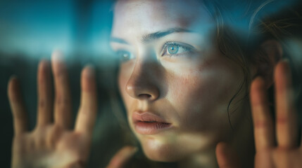 A versatile stock image showing expressive close-up of a diverse model wearing h&m: capturing forehead wrinkle, arched eyebrow, pouty lip, sparkling eye, long eyelashes, neatly groomed nose and.