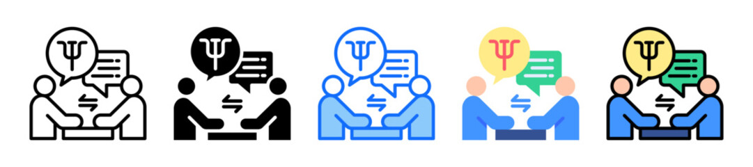 Counseling icon Multi Style Vector Illustration