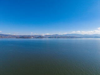 The scenery of Cangshan Mountain and Erhai Lake in Dali, Yunnan