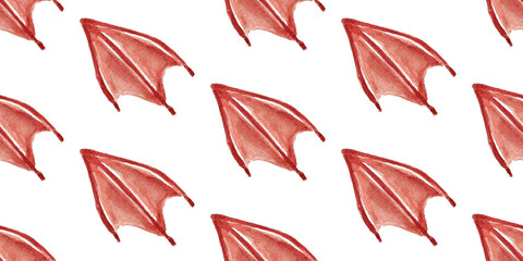 Farm animals. Watercolor simple seamless pattern with red goose paws. Hand drawn on white background for design of notebooks, fabric, paper napkins, diapers