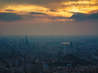 aerial view of the city