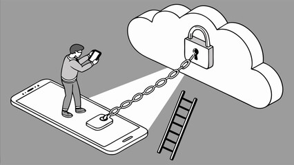Smartphone Accessing Cloud Storage with Security Challenges.