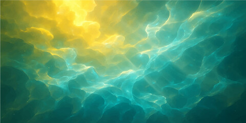 Abstract blue water background with waves ripples and clear liquid surface