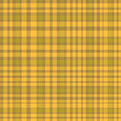 Warm Gold and Olive Plaid Pattern - Seamless Earthy Checkered Textile Background for Rustic Design