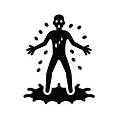 Vector art of three stylized papayas cut in half, revealing their seeds, presented in a black and silhouette style, isolated a