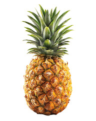 Fototapeta premium Ripe Pineapple Isolated on Black Background
