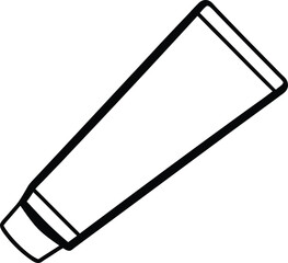 Ointment Tube Flat Lay Medical Cream Package on White Background Vector Design