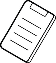 Prescription Pad Flat Lay Doctor Notepad on White Background Vector Illustration