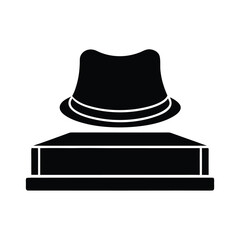 Vector art of black fedora hat