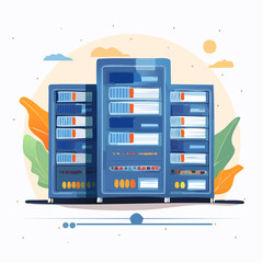Modern Data Center Illustration