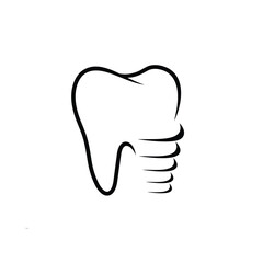Vector icon, or logo of the tooth ROOT CANAL