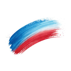Vibrant red and blue paint stroke, perfect for patriotic designs.