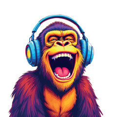 Vsai funky monkey listening to music and laughing out loud