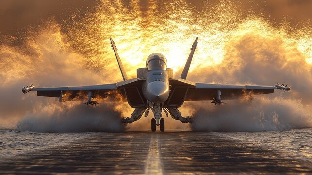 Super Hornet Sunset Launch