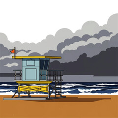 Obraz premium hurricane warning