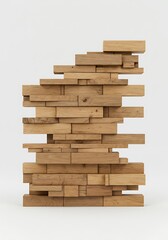 木片の詩：幾何学と質感の交響曲