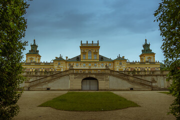 Fototapeta premium Wilanow palace, Warsaw, Poland. Royal palace.
