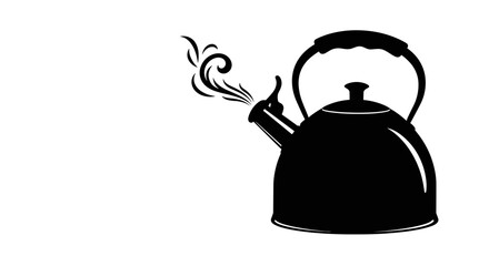 Find the perfect kettle black and white vector image for your kitchen tea kettle design project needs now -