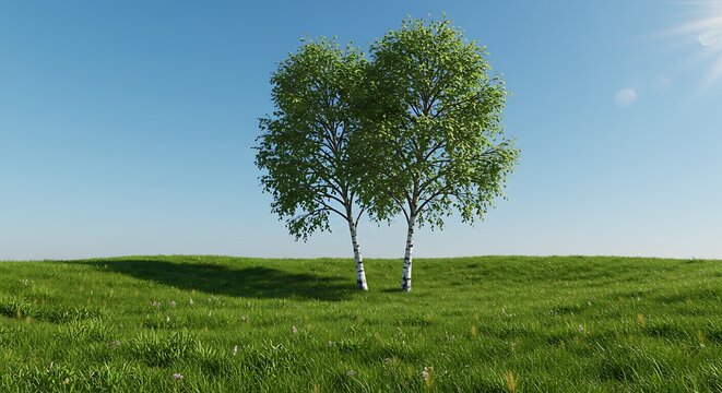 双子の木と緑の丘 (Futatsugo no ki to midori no oka)