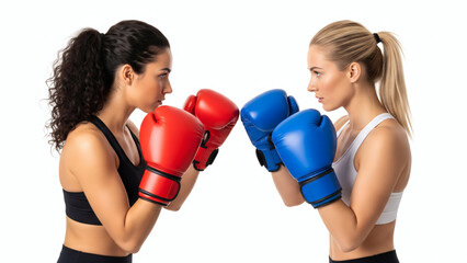 Two Female Boxers Ready to Fight