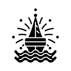 Vector illustration of a boat.