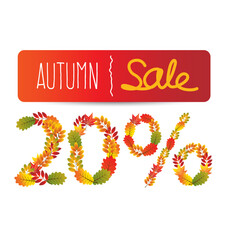 Autumn Sale. Vector illustration.