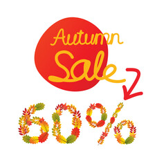 Autumn Sale. Vector illustration.